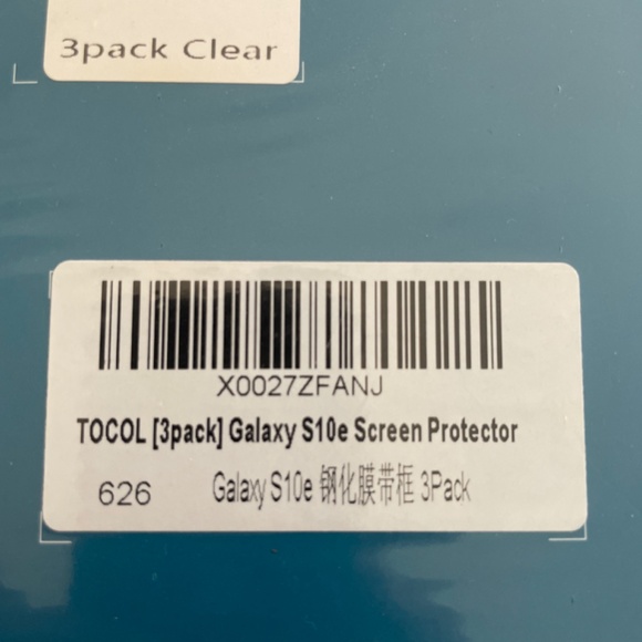 NIB 3 Pack Glass Screen Protectors Samsung Galaxy S10e - Picture 3 of 5